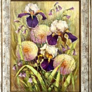 Ирисы и лук .х.м. 30х40 2025г.