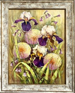 Ирисы и лук .х.м. 30х40 2025г.