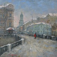 Москва. Вид на Пятницкую улицу. х.м. 50х50 2016г