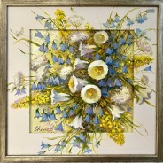 Ноктюрн с колокольчиками. х.м. 32х32 2025г.