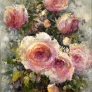 Ноктюрн с розами. х.м. 25х35 2026г.