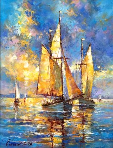 Оранжевые крылья над лазурной бездной. х.м. 35х45 2026г.