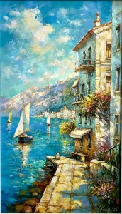 Отель на берегу моря. х.м. 35х60 2026г.