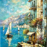 Отель на берегу моря. х.м. 35х60 2026г.