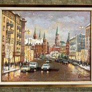 Рождество на Тверской. х.м. 40х50 2025г.