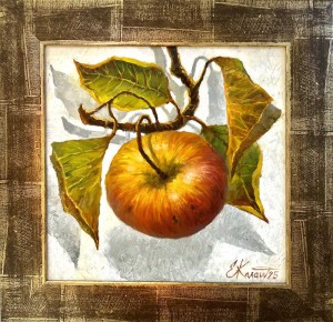 Яблочко х.м. 25х25 2025г.